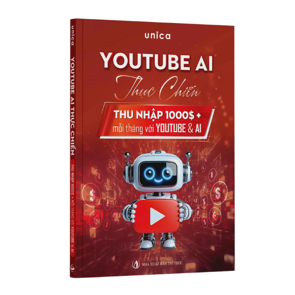 Sách Youtube AI Thực Chiến - Thu nhập 1000$ mỗi tháng